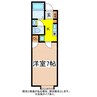 サンディ長池ハイツ 1Kの間取り