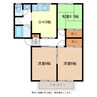 ハイツ堀内Ｂ棟 3DKの間取り