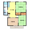 グレイシー箱清水Ａ棟 3DKの間取り