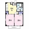 ハイムロジュマンＡ 2DKの間取り