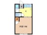 千草荘 1Kの間取り