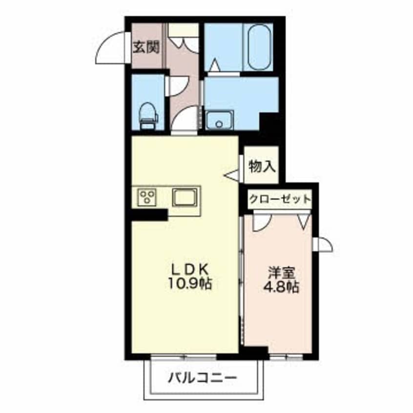 間取図 信越本線/長野駅 徒歩8分 1階 築6年