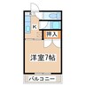 メゾン・ド・パームス 1Kの間取り