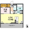 ラシュレ 1LDKの間取り