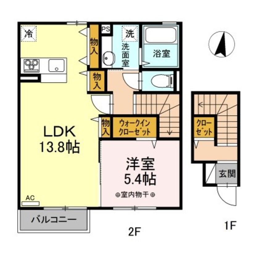 間取図 信越本線/長野駅 徒歩26分 2階 築4年