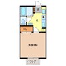 プルニエ高田 1Kの間取り