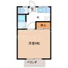 ＣＡＳＡはらまちＢ棟 1Kの間取り