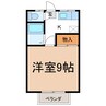 ＣＡＳＡはらまちＢ棟 1Kの間取り