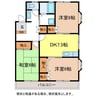 ハイツ滝沢 3DKの間取り