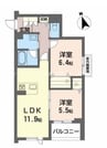 A Cloud Residence 2LDKの間取り