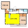 シャーメゾン　ル　オーブロン 2LDKの間取り
