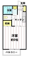 レーベンたけだ 1Kの間取り