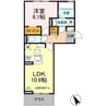 ライフコア南俣 1LDKの間取り