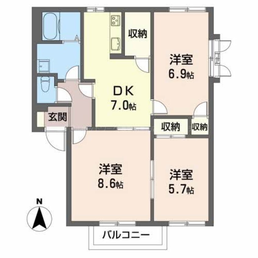 間取図 フレグランス　華