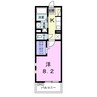COCO若里 1Kの間取り