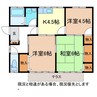 稲葉北戸建　東 3Kの間取り