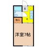 コーポCA　N棟 1Kの間取り