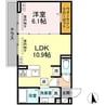 トリシア東口 1LDKの間取り