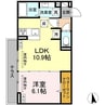 トリシア東口 1LDKの間取り