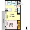 トリシア東口 1LDKの間取り