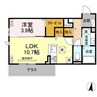 トリシア東和田　W棟 1LDKの間取り