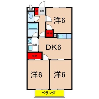 間取図 サープラス大垣登II