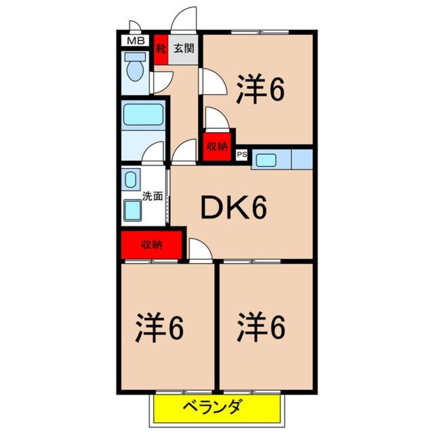 間取図 サープラス大垣登II