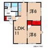 フレグランス白山 2LDKの間取り