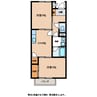 アクアマリンKOSHIBA 2DKの間取り