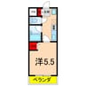 クレストンコート 1Kの間取り