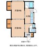 タザマアパート 2Kの間取り