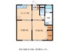 代田コーポ 2DKの間取り