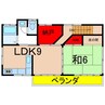 青島住宅 1LDKの間取り