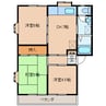 ヒルズ山吹 3DKの間取り