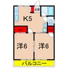 唐沢ビル 2Kの間取り