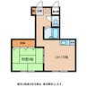 マーガレットII 1DKの間取り