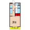 ブリエアベニール 1Kの間取り