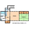 牧島アパート長屋 2Kの間取り