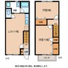 ポナール中屋A 2LDKの間取り