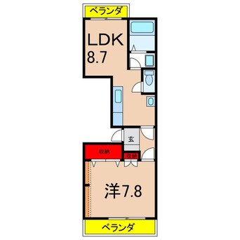 間取図 レジデンスタカハ