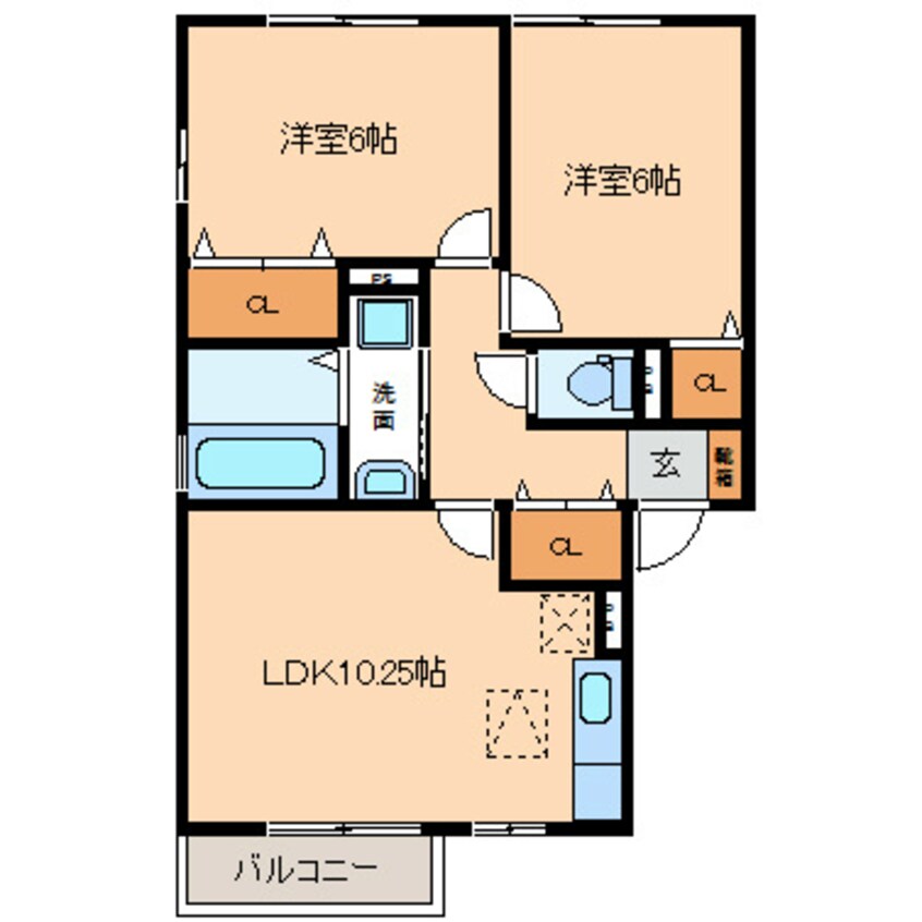 間取図 リビングタウン砂払C