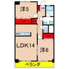 中曽根ビル 2LDKの間取り