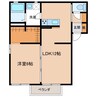 ルミエールＢ 1LDKの間取り