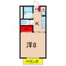 エースマンション 1Kの間取り