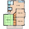 ハイツカラサワIII 3DKの間取り