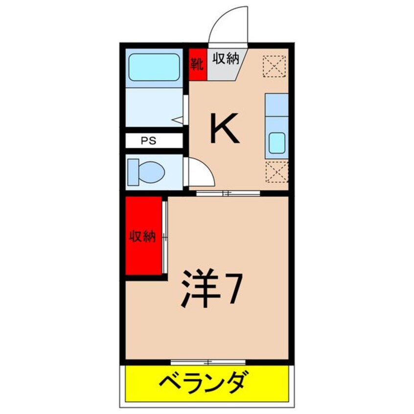 間取図 コーポミズノ