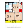 シャトーベルク 2Kの間取り