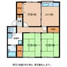 レジデンス亜美江 3DKの間取り