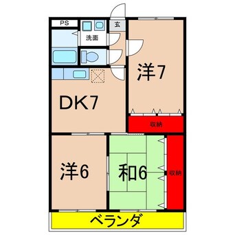 間取図 ファミール三国