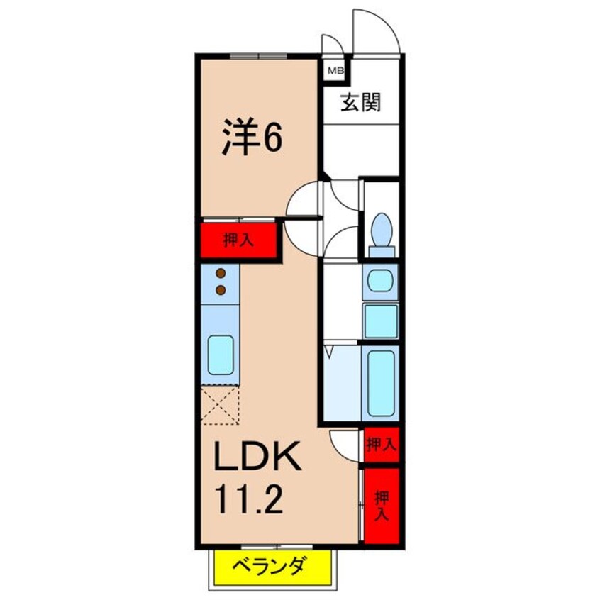 間取図 サンハイツ片桐